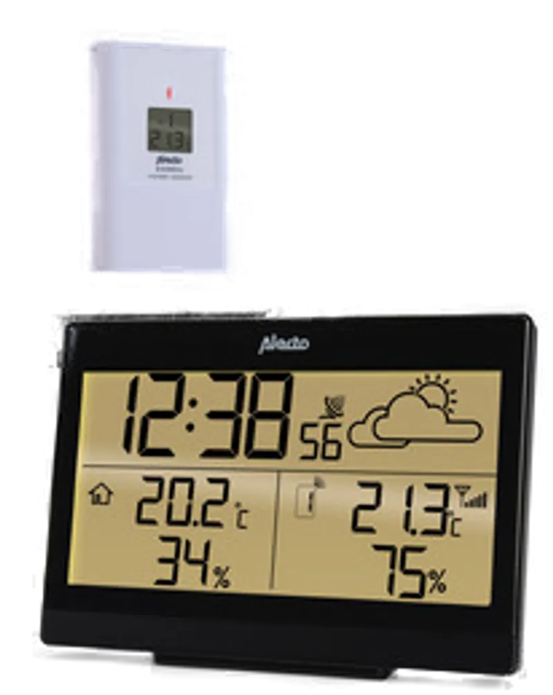 ALECTO WS-2300 Wetterstation mit Außensensor, schwarz