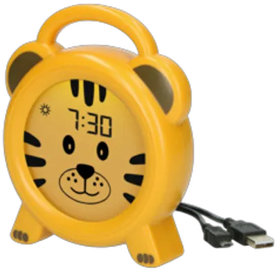 ALECTO BC100Tiger - Schlaftrainer, Nachtlicht, Wecker, Tiger