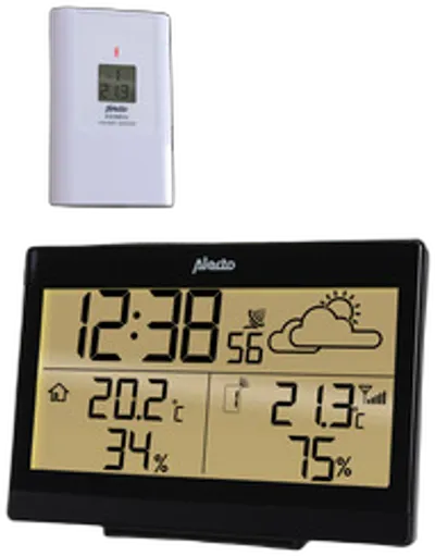 ALECTO WS-2300 Wetterstation mit Außensensor, schwarz