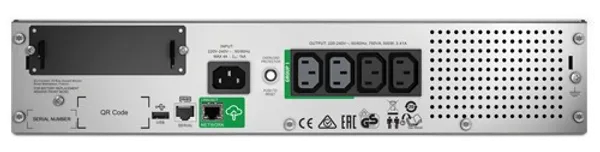APC USV SMT750RMI2UC   SMARTUPS 750VA/500W LCD RM 2U 230V