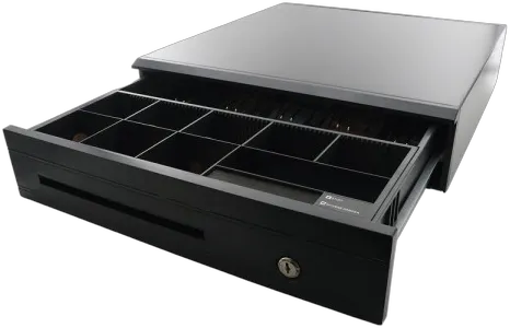 Kasse Metall-Kassenlade AC4250 , 8 Münz-, 5 Scheinfächern, Kunststofffront, DC24V RJ12 mit Micro Switch, Schwarz Kasse Metall-Kassenlade AC4250 , 8 Münz-, 5 Scheinfächern, Kunststofffront, DC24V RJ12 mit Micro Switch, Schwarz