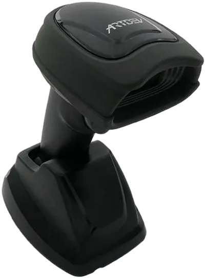 Kasse Barcodescanner AS-3310 - High-End Kabelloser 2D-Barcodescanner, Bluetooth, USB-KIT, schwarz