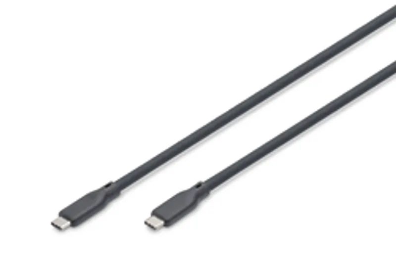 DIGITUS USB 4.0 Anschlusskabel Typ C-C Silikon St/St 1,5 sw
