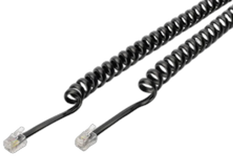 DIGITUS UAE Modular Spiral-Anschlusskabel, 2m, schwarz