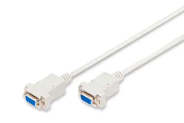 DIGITUS Null-Modem Anschlusskabel, 1,8m, beige