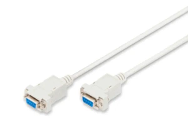 DIGITUS Null-Modem Anschlusskabel, 3m, beige