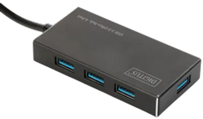 DIGITUS USB-Hub 4-Port 3.0->4xA3.0 m.Netzteil schwarz