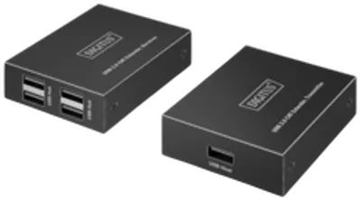 DIGITUS USB Extender 4xUSB-A 150m mit CAT6 schwarz