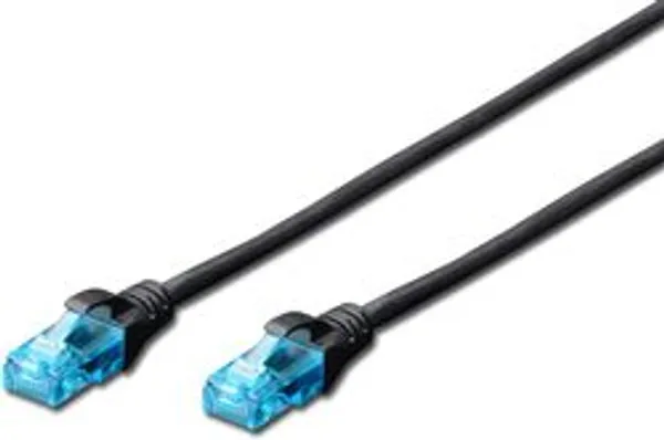 DIGITUS Patchkabel RJ45 U/UTP Cat5e   3.00m sch. Hebelschutz Polybeutel
