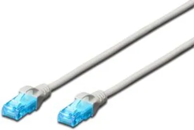DIGITUS Patchkabel RJ45 U/UTP Cat5e 7.00m grau Hebelschutz Polybeutel