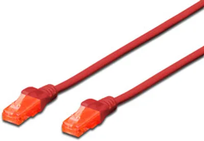 DIGITUS Patchkabel Cat6  U/UTP 2xRJ45  1.0m rot  LSZH