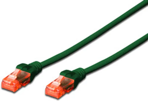DIGITUS CAT 6 U/UTP Patchkabel - LSZH, 10m, grün