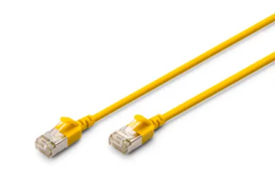 DIGITUS Patchkabel CAT 6A F/FTP Slim 0,30m gelb