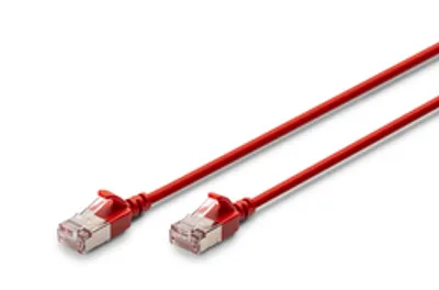 DIGITUS Patchkabel CAT 6A F/FTP Slim 1,00m rot