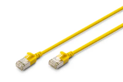 DIGITUS Patchkabel CAT 6A F/FTP Slim 1,00m gelb