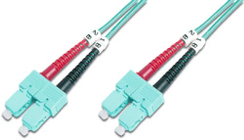DIGITUS LWL Patchkabel SC -> SC 1.00m  Multimode Duplex OM3