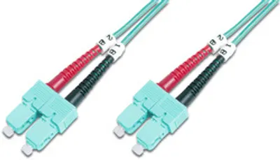 DIGITUS LWL Patchkabel SC -> SC 1.00m Multimode Duplex OM3