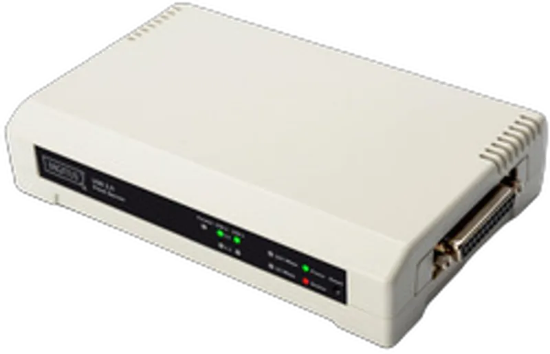 DIGITUS USB & Parallel Print Server, 3-Port 2x USB A, 1x DB-