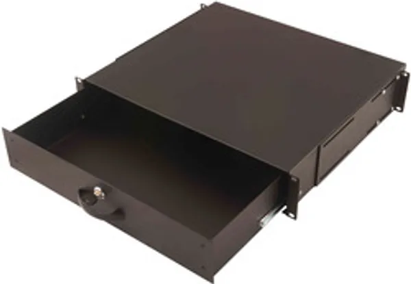 DIGITUS Schublade 2HE 483mm       schwarz abschließbar