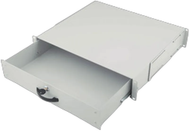 DIGITUS Schublade 2HE 483mm grau abschließbar