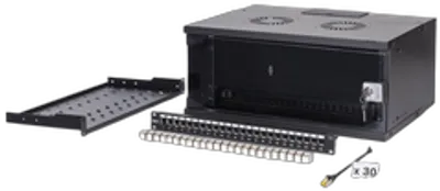 DIGITUS Netzwerk-Set 483 mm (19") - 4HE, 540x400 mm (BxT) sw