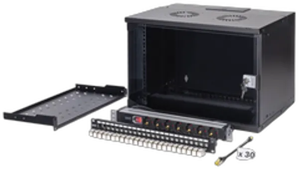 DIGITUS Netzwerk-Set 483 mm (19") - 7HE, 540x400 mm (BxT) sw