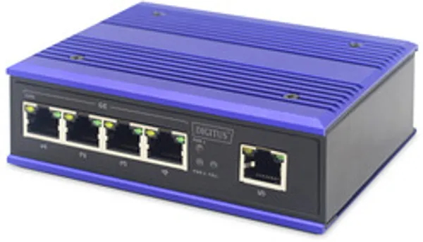 DIGITUS Switch Ind. 5-Port  Gigabit         Unmanaged blau