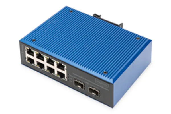 DIGITUS Switch 8+2 -Port Fast Ethernet PoE C/APC Stecker 5