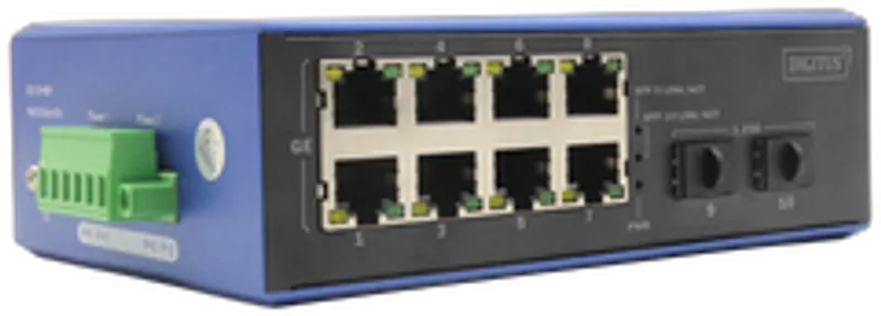 DIGITUS Switch 8 +2-Port Gigabit  Ethernet oE SC 20 km