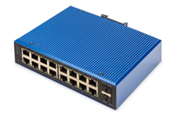 DIGITUS Switch 16+2-Port L2 managed  Gigabit Ethernet PoE