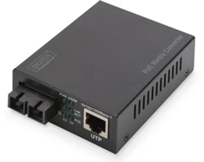 DIGITUS Konverter Gigabit PoE   Multim. Media RJ45/SC MM PSE