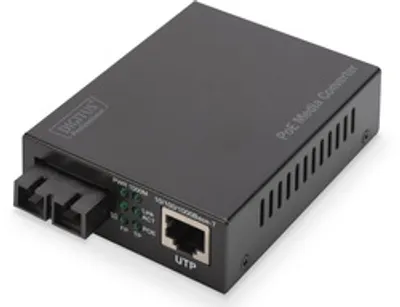 DIGITUS Konverter Gigabit PoE   Singlem.Media RJ45/SC SM PSE