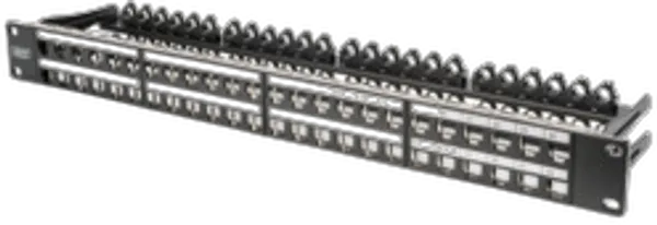 DIGITUS Patchpanel 1HE 48-Port Cat6a geschirmt schwarz