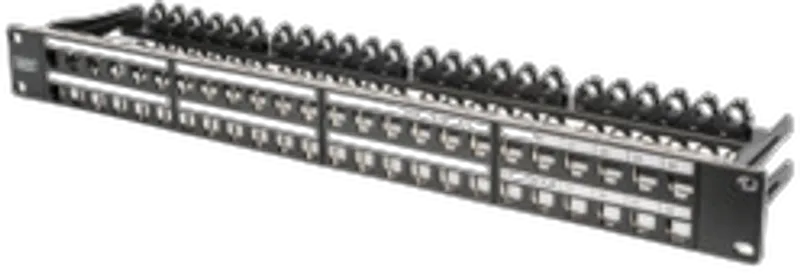 DIGITUS Patchpanel 1HE 48-Port Cat6a geschirmt schwarz