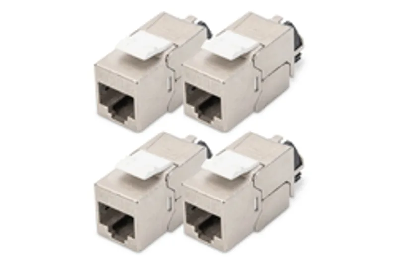 DIGITUS CAT 6A Keystone Modul geschirmt mit Kabelmanager 4St