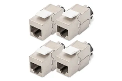 DIGITUS CAT 6A Keystone Modul geschirmt mit Kabelmanager 4St