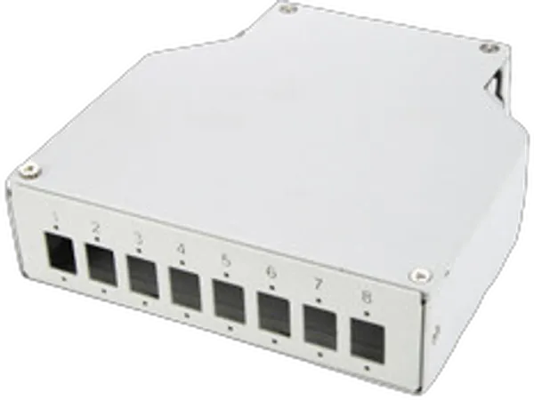DIGITUS Hutschienen Spleißbox für 8 LC/DX Kupplungen