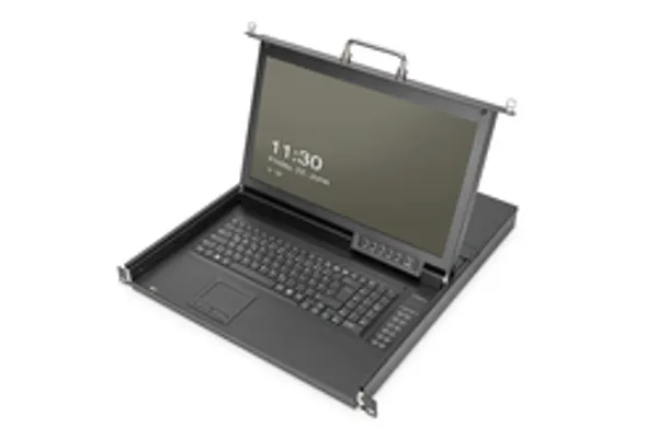 DIGITUS Modulare Konsole 17"HD  LCD, 1-port VGA KVM UK