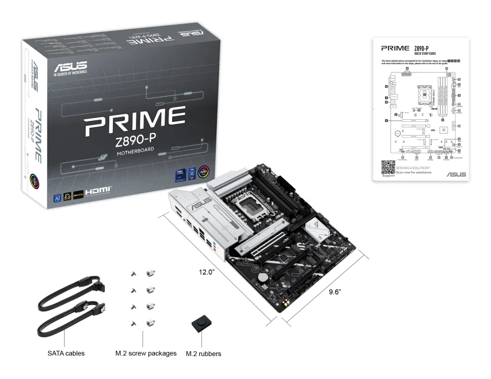 ASUS PRIME Z890-P Intel Z890 LGA 1851 (Socket V1) ATX ASUS PRIME Z890-P Intel Z890 LGA 1851 (Socket V1) ATX