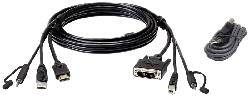Aten Verbindungskabel Secure HDMI-DVI-D, 1,8m, USB, Audio