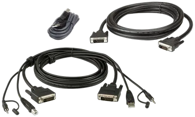 Aten Verbindungskabel Secure DVI-D, Dual, 1,8m, USB, Audio