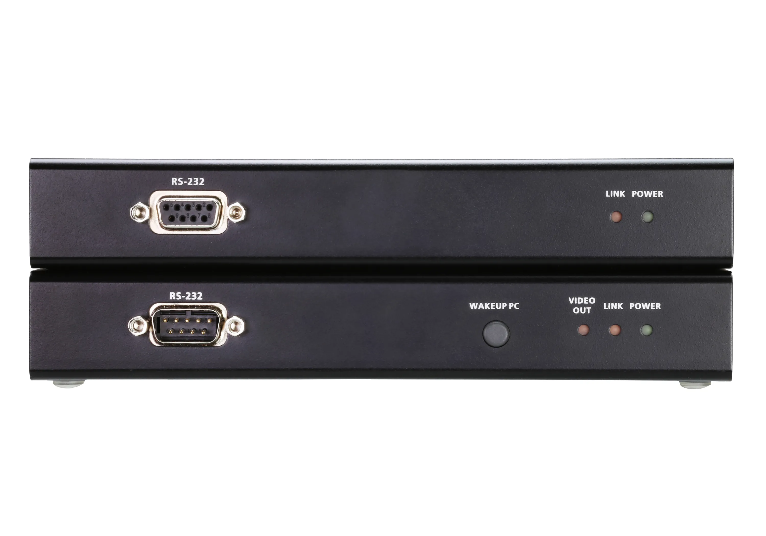Extensor de video/audio ATEN HDMI 4K 100m con unidad emisora y receptora apiladas, puertos RS-232, LEDs de enlace y Extensor de video/audio ATEN HDMI 4K 100m con unidad emisora y receptora apiladas, puertos RS-232, LEDs de enlace y