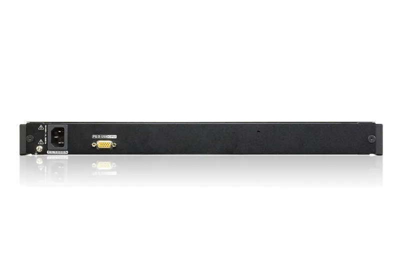 Rackmontierbare 19-Zoll-ATEN-TFT-Schublade 1HE mit 19-Zoll-Bildschirm Rückansicht IEC-Netzteil RS-232-Schnittstelle Rackmontierbare 19-Zoll-ATEN-TFT-Schublade 1HE mit 19-Zoll-Bildschirm Rückansicht IEC-Netzteil RS-232-Schnittstelle