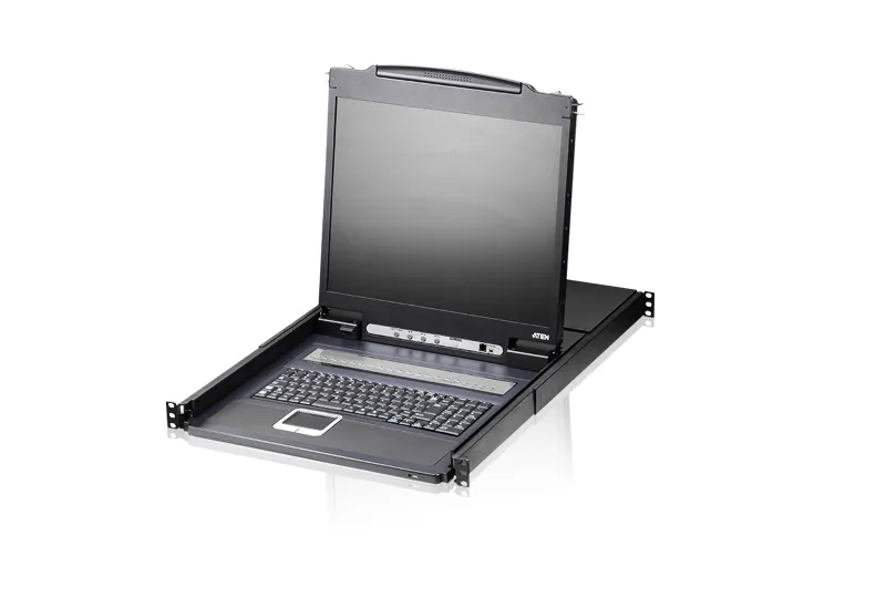 Aten KVM/TFT 16-fach,19" 1HE, incl.KVM/TFT 19", Deutsch, Black Aten KVM/TFT 16-fach,19" 1HE, incl.KVM/TFT 19", Deutsch, Black