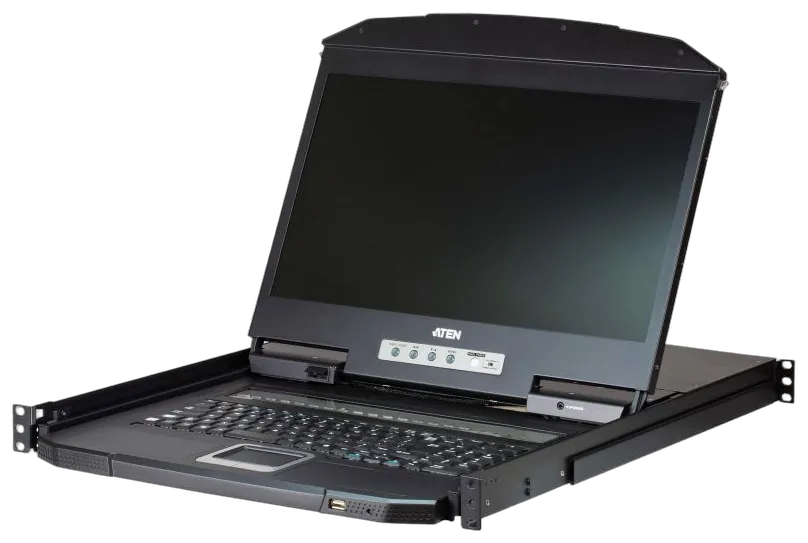 Aten KVM/TFT 8-fach, 19" 1HE, incl.KVM/TFT 19", Deutsch Aten KVM/TFT 8-fach, 19" 1HE, incl.KVM/TFT 19", Deutsch