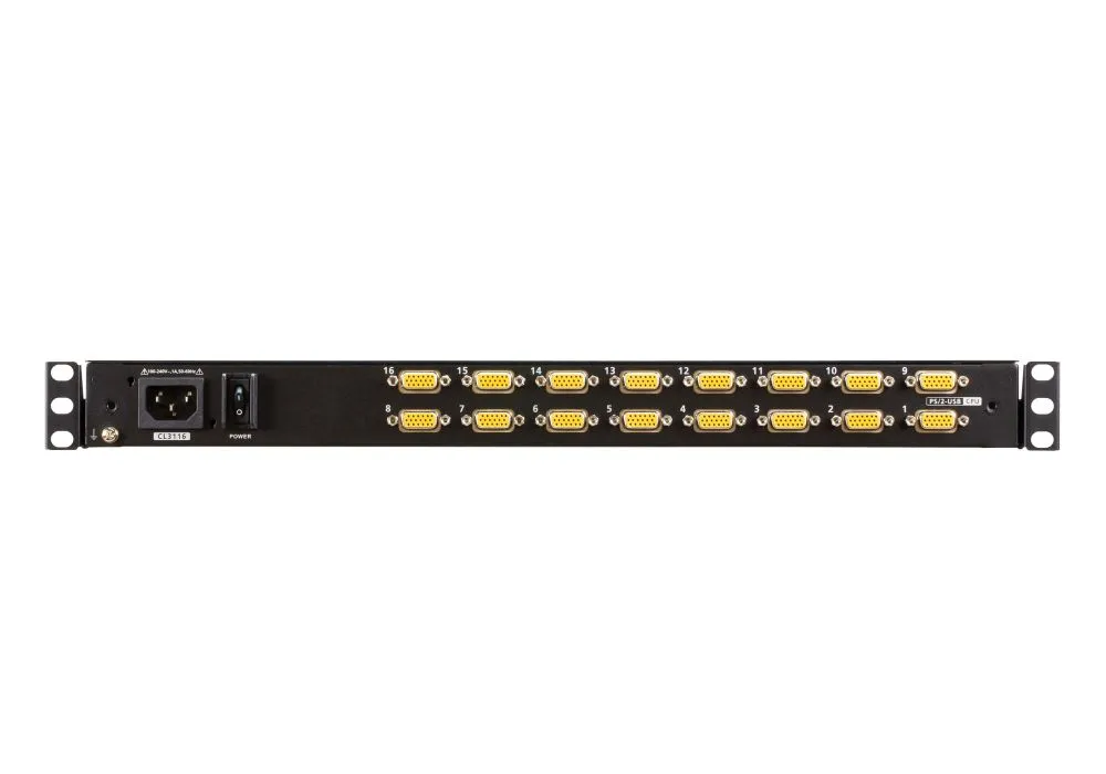 Aten KVM/TFT 16-fach, 19" 1HE, incl.KVM/TFT 18,5", Deutsch, Schwarz, dual Rail Aten KVM/TFT 16-fach, 19" 1HE, incl.KVM/TFT 18,5", Deutsch, Schwarz, dual Rail