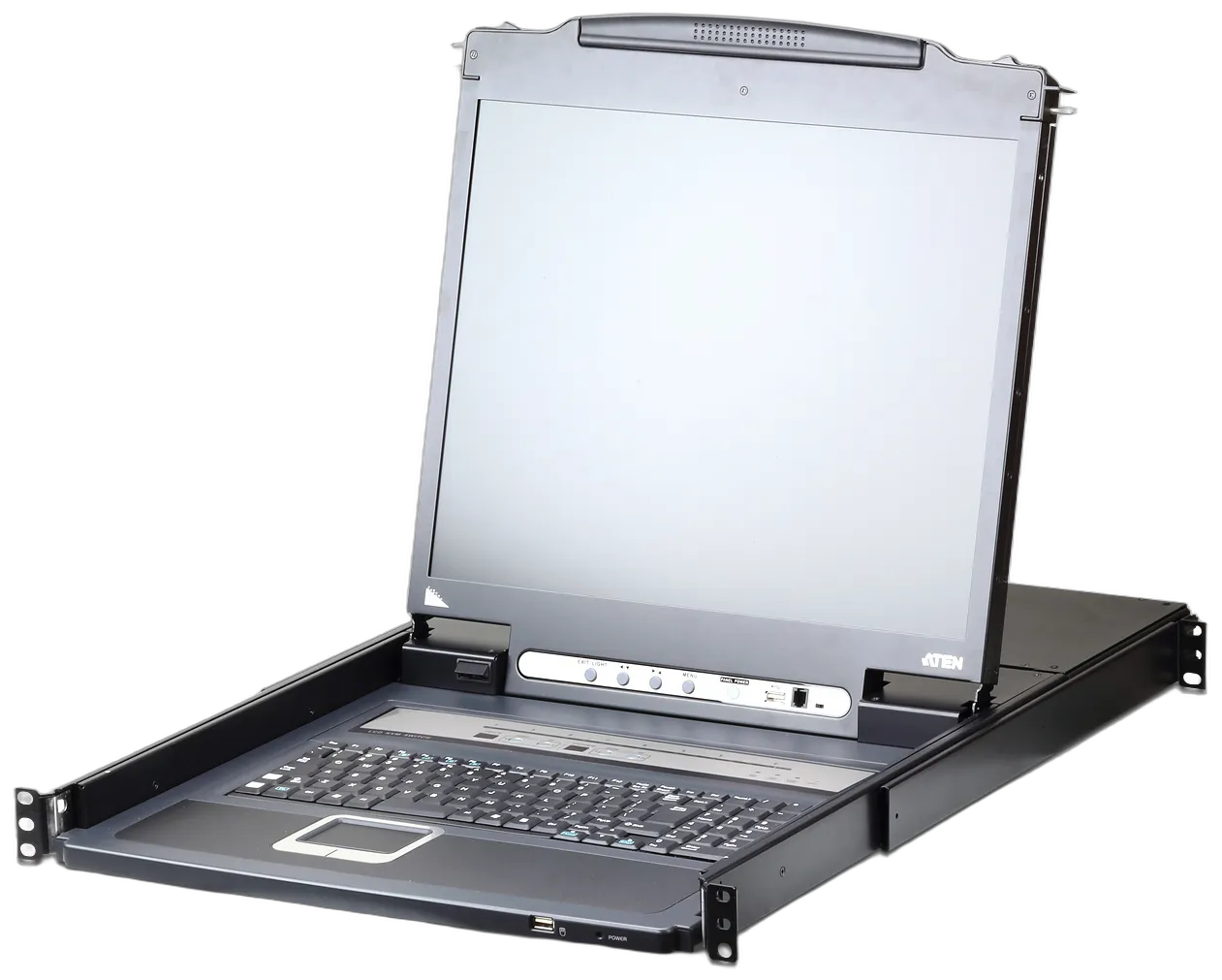 Aten KVM/TFT 8-fach,19" 1HE,incl.KVM over IP/TFT 19",Deutsch,Black Aten KVM/TFT 8-fach,19" 1HE,incl.KVM over IP/TFT 19",Deutsch,Black