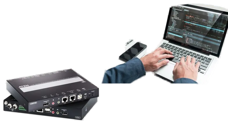 Aten KVM-Extender, over IP, Displayport