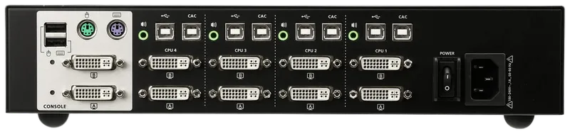 Aten KVM-Switch  4-fach Audio/DVI, USB, Dual Display, Secure