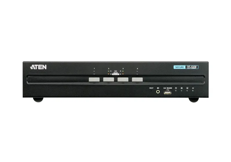 Aten KVM-Switch  4-fach Audio/DP(Displayport), USB, Dual Display, Secure